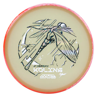Axiom Disc Golf Particle Eclipse Glow Jeremy Koling Dragonfly Tempo Black Holo Stars/Red White 174 grams