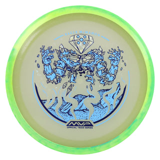 Axiom Disc Golf Particle Eclipse Glow Eagle McMahon Elemental Thrill Blue/Green Lime Blend 175 grams