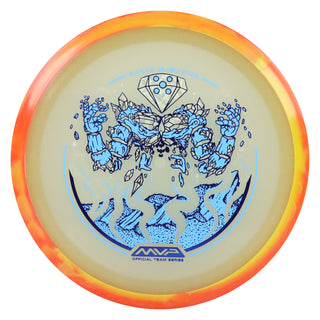 Axiom Disc Golf Particle Eclipse Glow Eagle McMahon Elemental Thrill Blue/Orange Blend 175 grams
