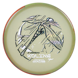 Axiom Disc Golf Particle Eclipse Glow Jeremy Koling Dragonfly Tempo Black Holo Stars/Orange Yellow 174 grams
