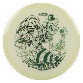 Discraft Disc Golf Single Foil Mega-Glo Halloween Buzzz Midrange 5/4/-1/1 Olive Holo 177-180g