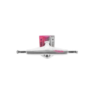 Tensor Trucks Aluminum Stencil Mirror Raw/Crimson Fade 5.25 (8.0")