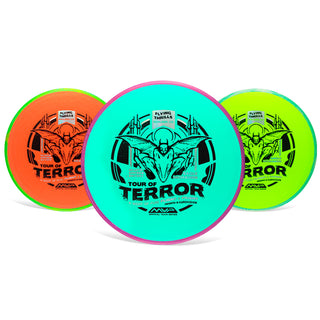 Axiom Disc Golf Fission Pyro Halloween 2024 Midrange 5/4/0/2.5 White/Muddy Pumpkin 177 grams