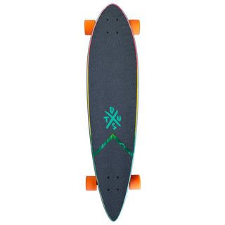Dusters Longboard Complete Moto Fades Pintail Pink/Tealk/Orange 37"