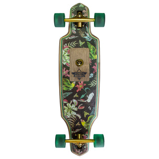 Dusters Longboard Complete Predator Drop Through Green 34"