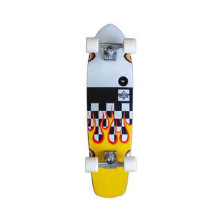 Dusters California Skateboard Cruiser Flames 7.9" x 31" Built in Bottle Opener