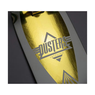 Dusters California Skateboard Cruiser Cazh 8.75" x 29.5" Gold Foil and UV Reactive Ink