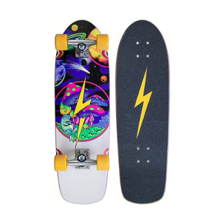 Dusters California Skateboard Cruiser Lurid 8.75" x 29.5" UV Reactive Ink