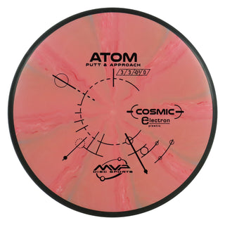MVP Disc Golf Cosmic Electron Atom Putt and Approach 3/3/0/1 Peach Red 172 grams