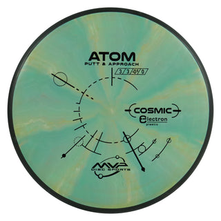 MVP Disc Golf Cosmic Electron Atom Putt and Approach 3/3/0/1 Green Yellow 173 grams