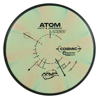 MVP Disc Golf Cosmic Electron Firm Atom Putt and Approach 3/3/0/1 Pastel Green Pink 175 grams