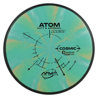 MVP Disc Golf Cosmic Electron Firm Atom Putt and Approach 3/3/0/1 Aqua Rust 175 grams