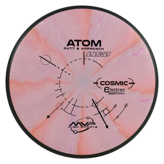 MVP Disc Golf Cosmic Electron Soft Atom Putt and Approach 3/3/0/1 Pink Red 172 grams
