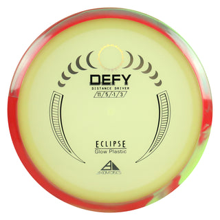 Axiom Disc Golf Eclipse Glow Defy Distance Driver 11/5/-1/3 Glow/Lime Red 172 grams