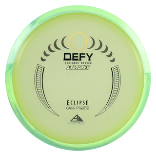 Axiom Disc Golf Eclipse Glow Defy Distance Driver 11/5/-1/3 Glow/Lime Black 166 grams