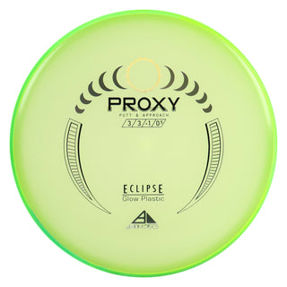 Axiom Disc Golf Eclipse Glow Proxy Putt and Approach 3/3/-1/0.5 Glow/Lime Green 173 grams