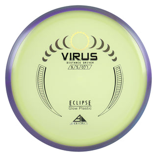 Axiom Disc Golf Eclipse Glow Virus Distance Driver 9/5/-3.5/1 Glow/Purple Blend 170 grams