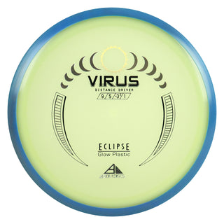 Axiom Disc Golf Eclipse Glow Virus Distance Driver 9/5/-3.5/1 Glow/Blue 174 grams