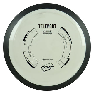 MVP Disc Golf Neutron Teleport Distance Driver 14.5/5/-1.5/2.5 White Black 175 grams