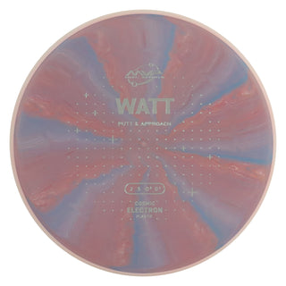 MVP Discs Sports Project Lab Coat Cosmic Electron Watt Putt and Approach 2/5/-0.5/0.5 Maroon Blue 174 grams