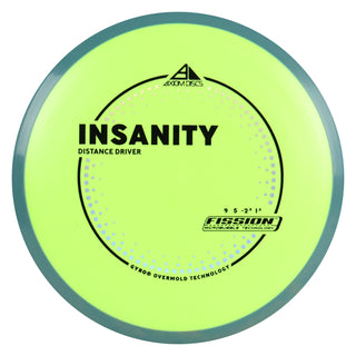 Axiom Discs Project Lab Coat Fission Insanity Distance Driver 9/5/-2.5/1.5 DayGlo/Slate Blue 169 grams