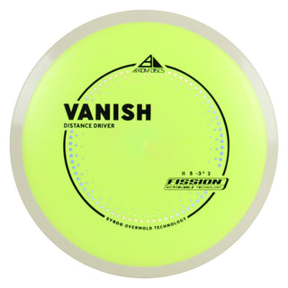 Axiom Discs Project Lab Coat Fission Vanish Distance Driver 11/5/-3.5/2 Yellow/White 172 grams
