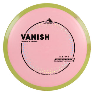 Axiom Discs Project Lab Coat Fission Vanish Distance Driver 11/5/-3.5/2 Pink/Yellow Red 171 grams