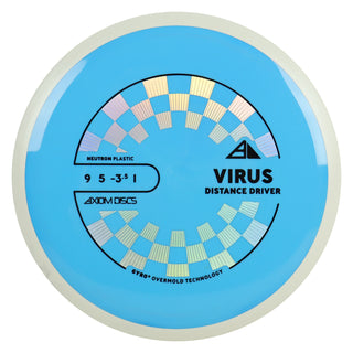 Axiom Discs Project Lab Coat Neutron Virus Distance Driver 9/5/-3.5/1 Blue/White 166 grams