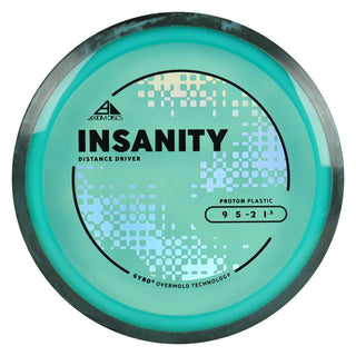 Axiom Discs Project Lab Coat Proton Insanity Distance Driver 9/5/-2/1.5 Teal/Black Teal 171 grams