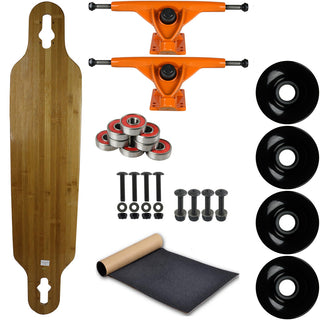 Moose Longboard 9.5" x 42" Drop Through Bamboo Bottom (All Parts Included)