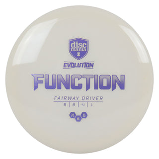 Discmania Disc Golf Evolution Neo Function Fairway Driver 8/6/-4/1 White/Lavender 175 grams