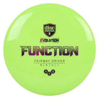 Discmania Disc Golf Evolution Neo Function Fairway Driver 8/6/-4/1 Lime/Purple 174 grams