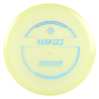 Innova Disc Golf Proto Glow Champion Mako3 Midrange 5/5/0/0 Glow/Blue Holo 177 grams