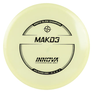 Innova Disc Golf Proto Glow Champion Mako3 Midrange 5/5/0/0 Glow/Black 177 grams