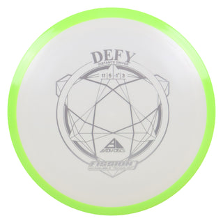 Axiom Disc Golf Fission Defy Distance Driver 11/5/-1/3 White/Lime 147 grams