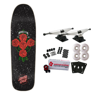 Santa Cruz Skateboard Complete Dressen Rose Cross Shaped 9.31" x 32.36"