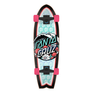 Santa Cruz Skateboard Cruiser Wave Dot Mushroom Splice Shark 9.00" x 29.70"