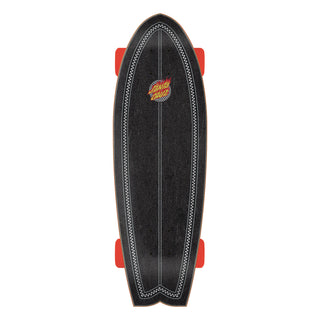 Santa Cruz Skateboard Cruiser Flame Dot Check Shark 8.81" x 27.69"