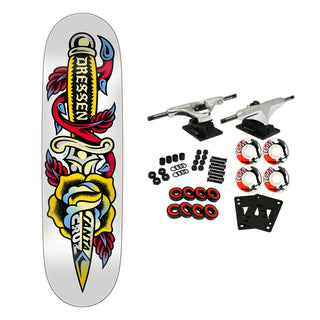 Santa Cruz Skateboard Complete Dressen Rose Dagger 8.7" x 31.825"