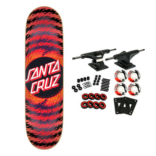 Santa Cruz Skateboard Complete Flame Ringed Dot 8.5" x 32"
