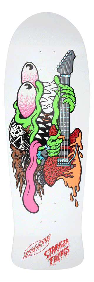 Santa Cruz x Stranger Things Skateboard Deck Meek Slasher Eddie Reveal 10.1" x 31.13"