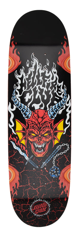 Santa Cruz x Stranger Things Skateboard Deck Hellfire Club Flames 9.0" x 32"