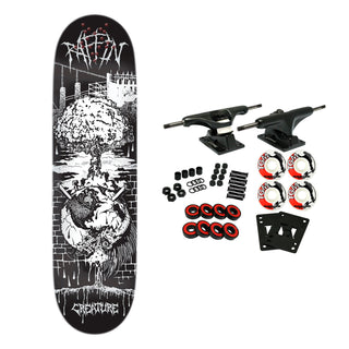 Creature Skateboard Complete Raffin BLKMTL 8.53" x 32.19"