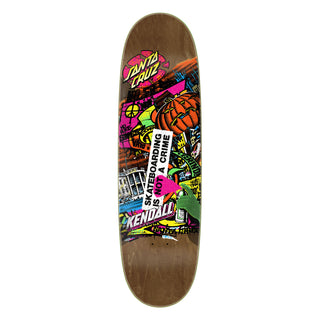 Santa Cruz Skateboard Deck Kendall Street Art Collage VX 9.0" x 32"