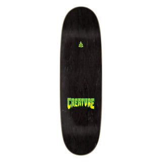 Creature Skateboard Deck Logo Spray Black 9.0" x 32"