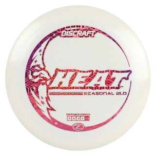 Discraft Disc Golf Glo Z Heat Distance Driver 9/6/-3/1 Glow/Magenta Hexagons 167-169g