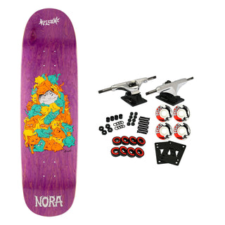 Welcome Skateboard Complete Nora Purr Pile on Sphynx Purple Stain 8.8" x 32.4"
