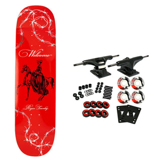 Welcome Skateboard Complete Townley Cowgirl on Enenra Red/Silver Foil 8.5" x 32.38"