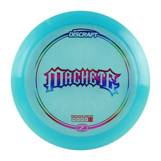 Discraft Disc Golf Z Line Machete Distance Driver 11/4/0/4 Blue/Rainbow 173-174g