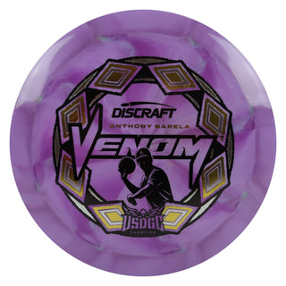 Discraft Disc Golf Anthony Barela USDGC ESP Swirl Venom Pop Top Purple/Gold/Silver 170-172g